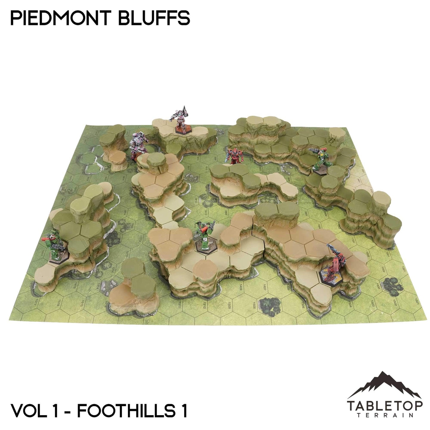 HEXTECH Piedmont Bluffs Map Hill Set - 6mm