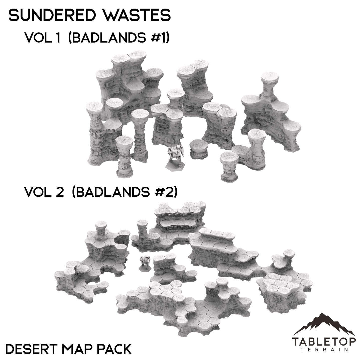 HEXTECH Sundered Wastes Map Hill Sets - 6mm