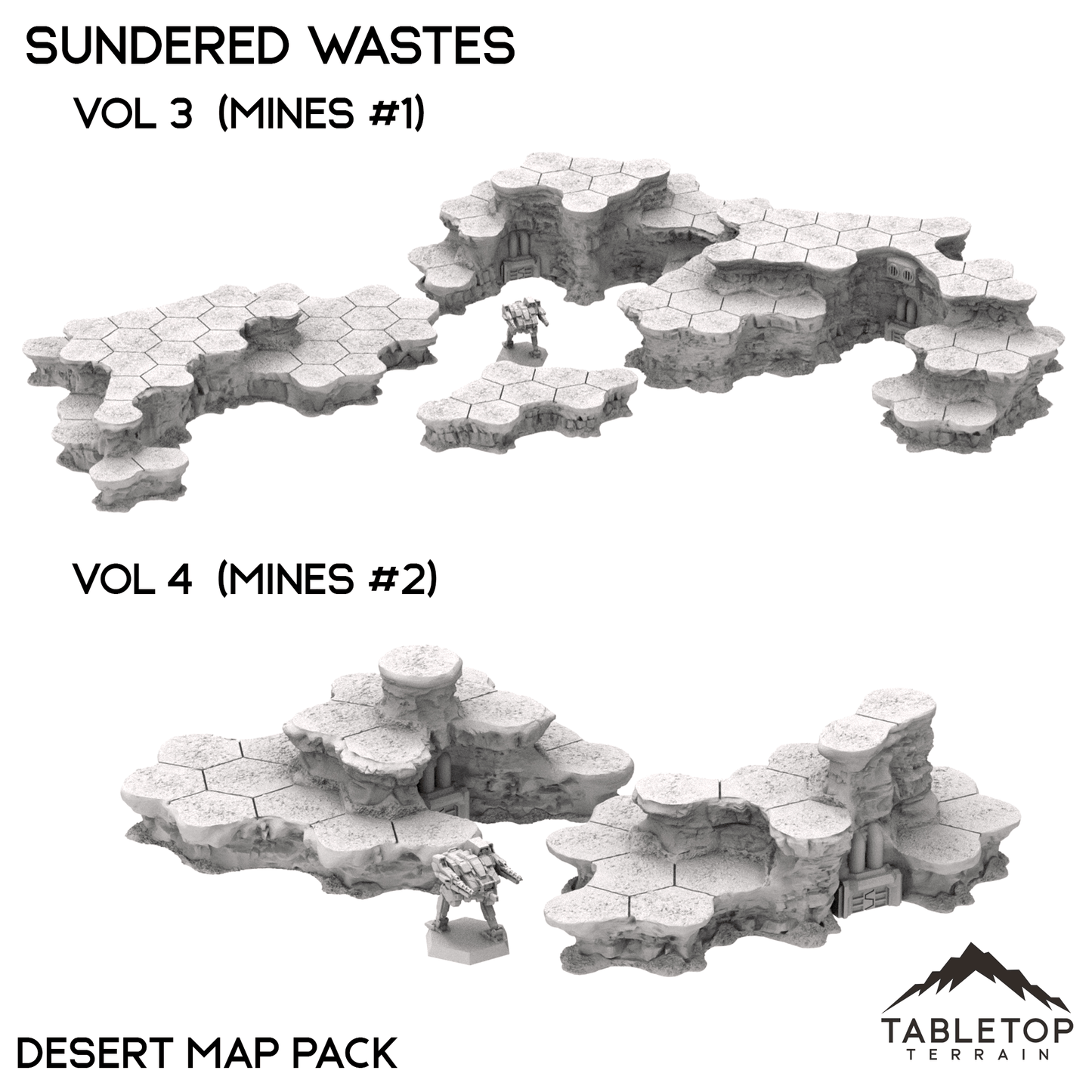 HEXTECH Sundered Wastes Map Hill Sets - 6mm