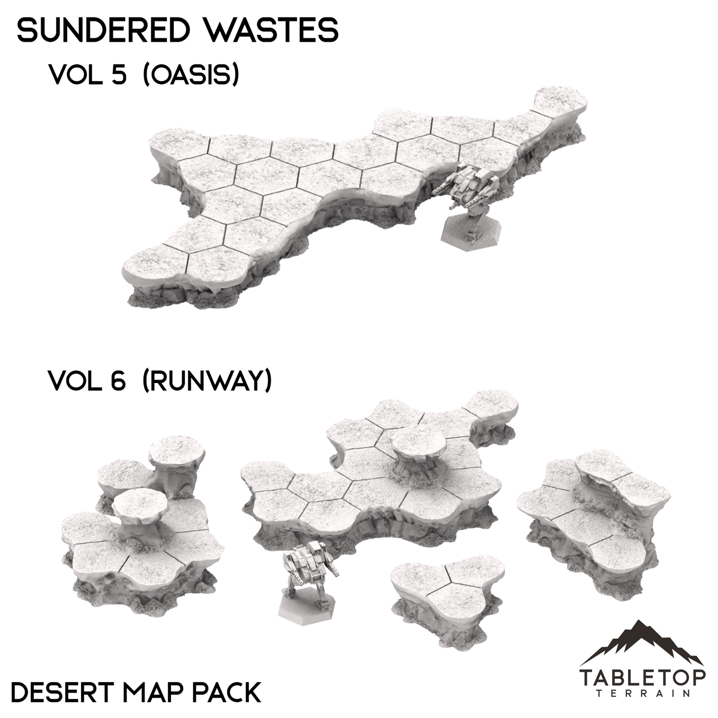 HEXTECH Sundered Wastes Map Hill Sets - 6mm