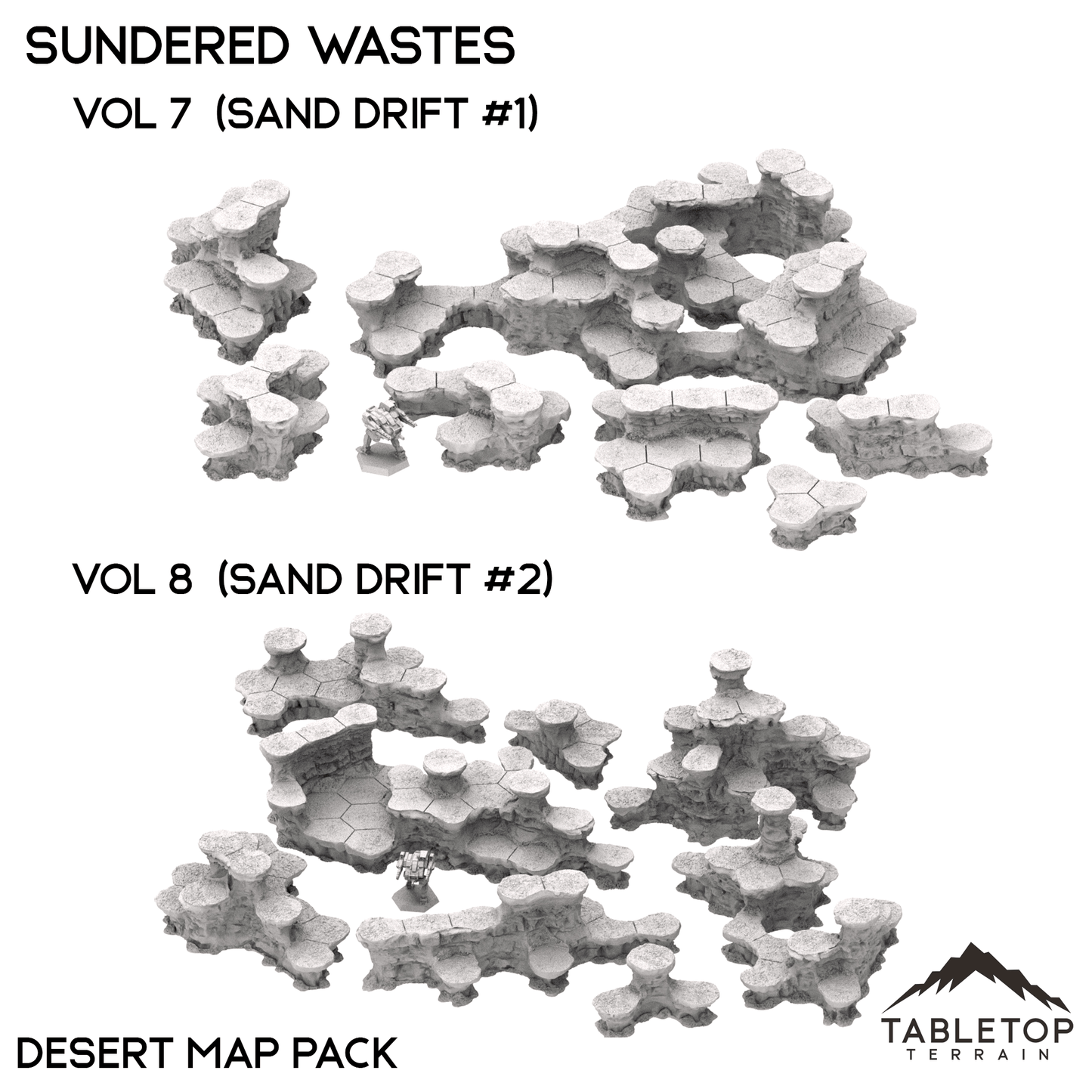 HEXTECH Sundered Wastes Map Hill Sets - 6mm