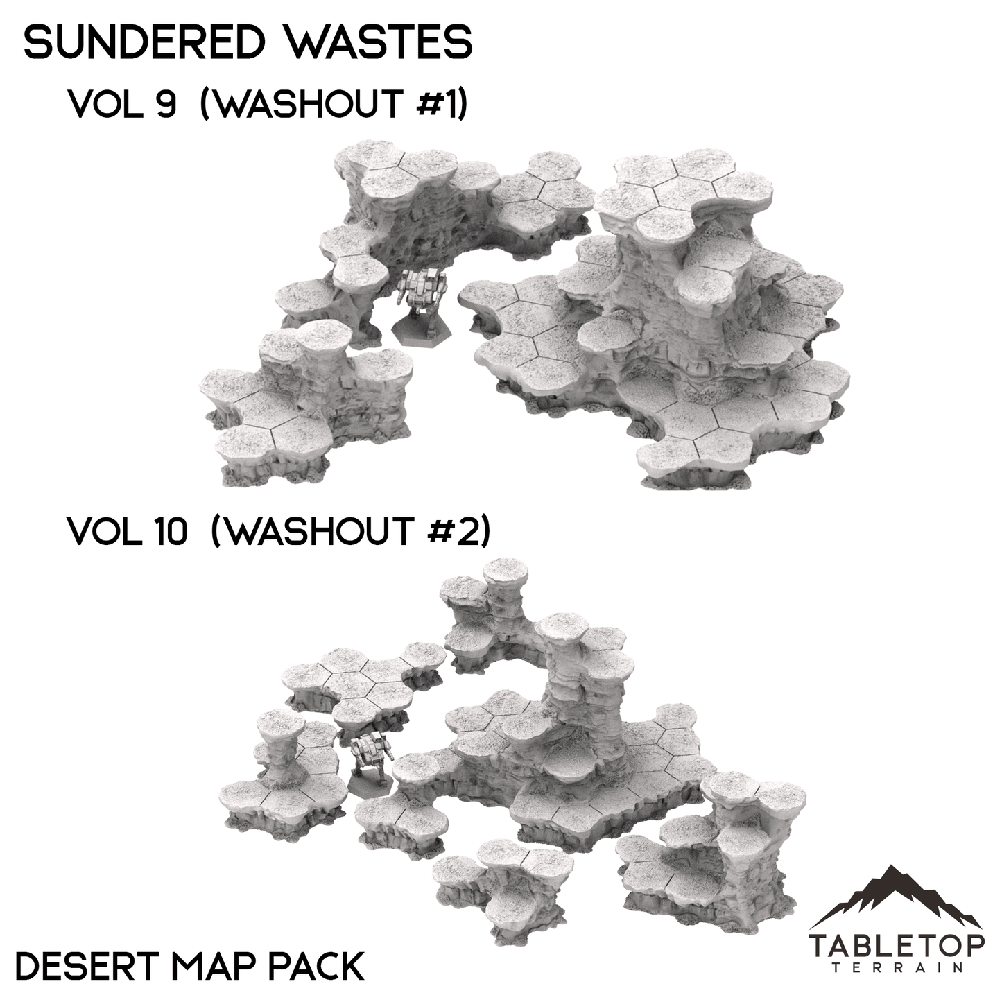 HEXTECH Sundered Wastes Map Hill Sets - 6mm