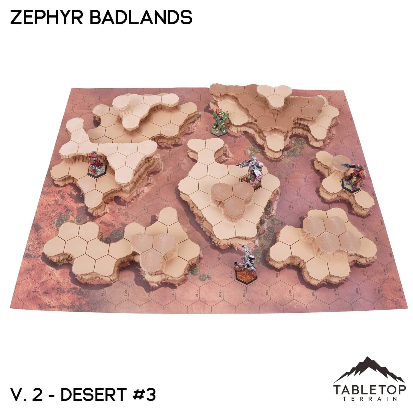 HEXTECH Zephyr Badlands Map Hill Sets - 6mm