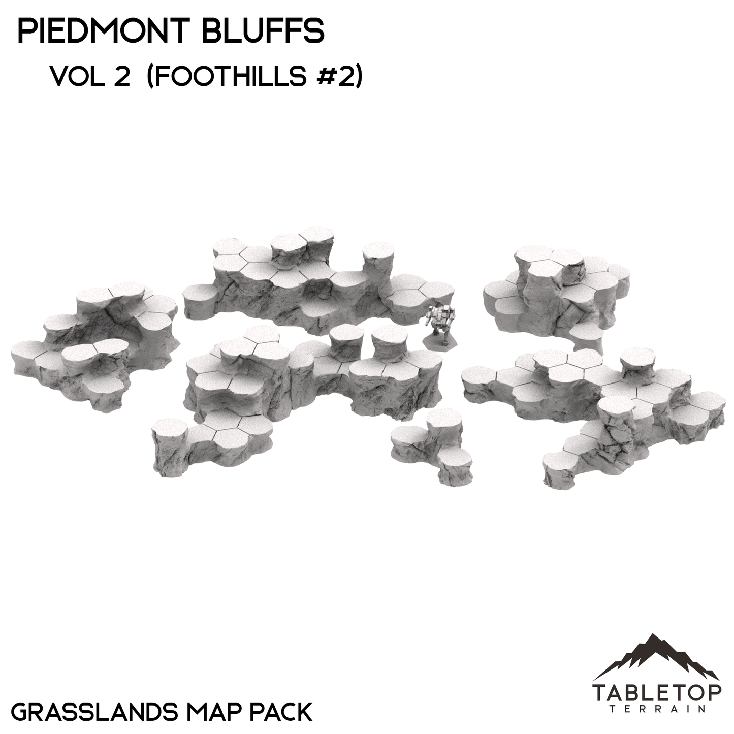 HEXTECH Piedmont Bluffs Map Hill Set - 6mm