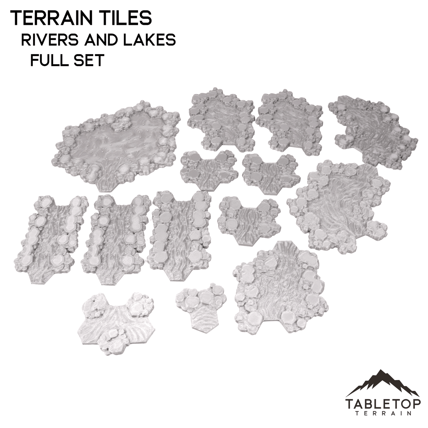 HEXTECH Rivers and Lakes Terrain Tiles - 6mm