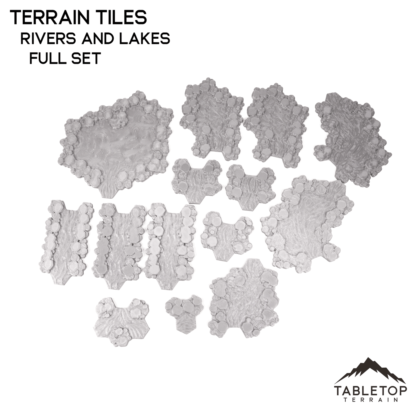 HEXTECH Rivers and Lakes Terrain Tiles - 6mm