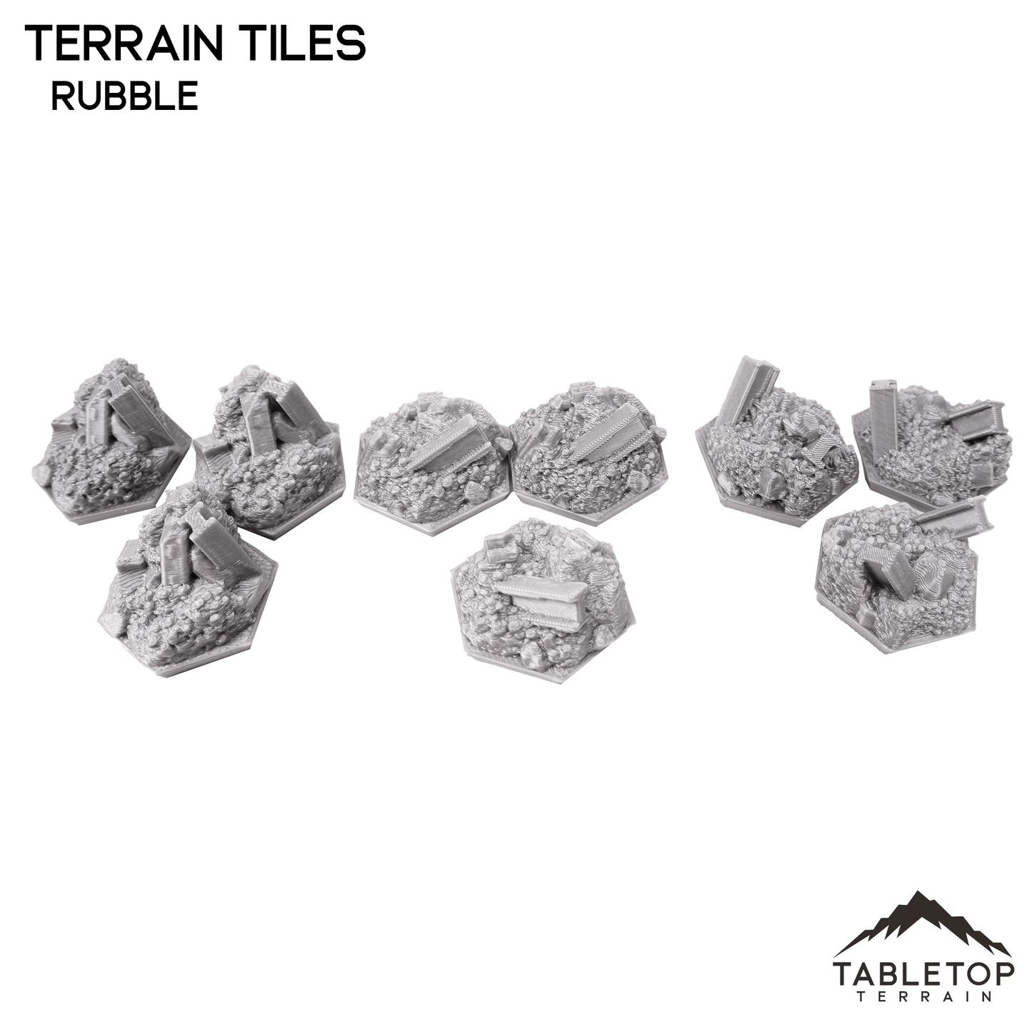 HEXTECH Rubble and Ruin Terrain Tiles - 6mm