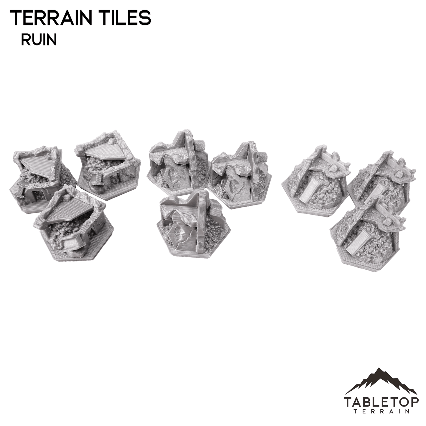 HEXTECH Rubble and Ruin Terrain Tiles - 6mm