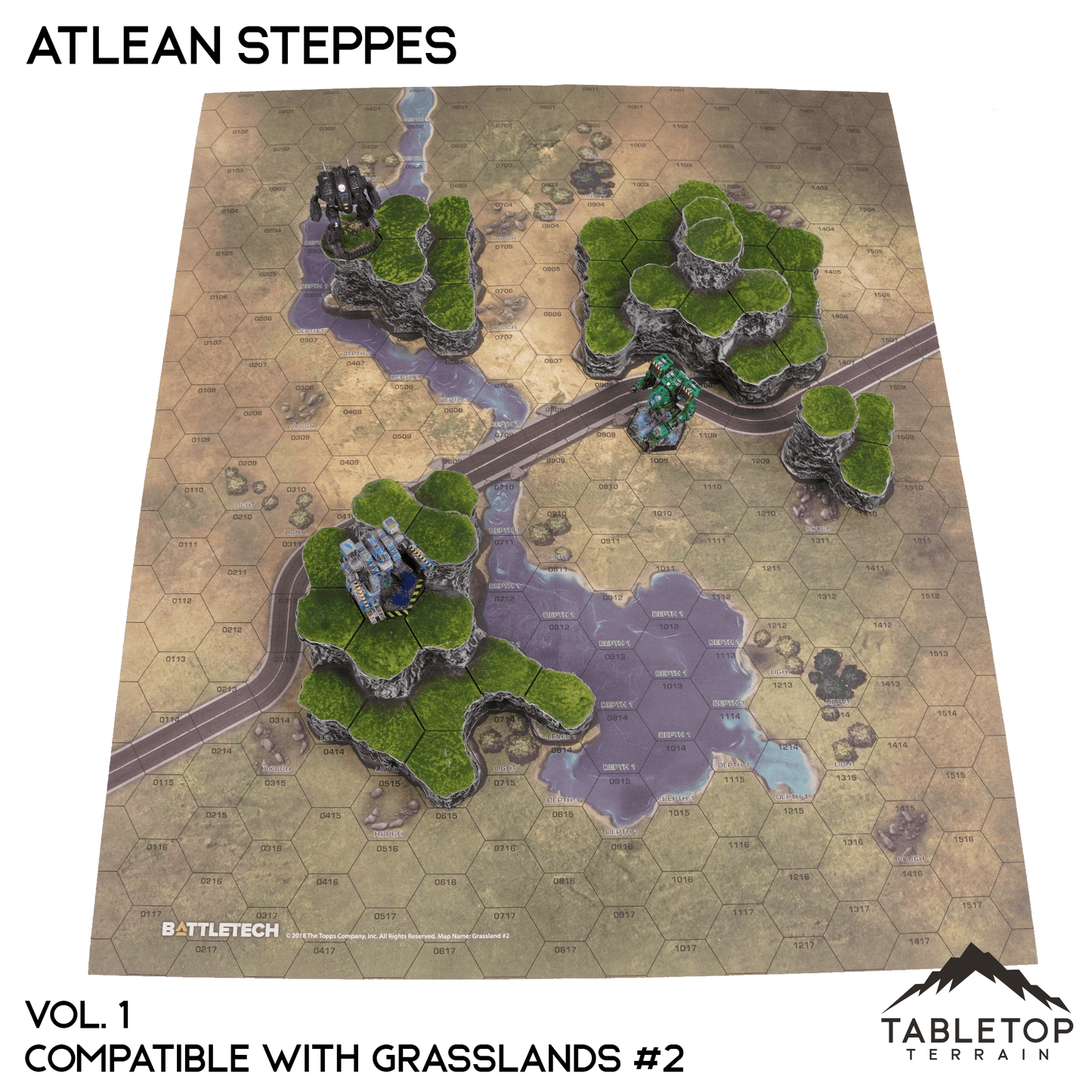 HEXTECH Atlean Steppes Map Hill Sets - 6mm