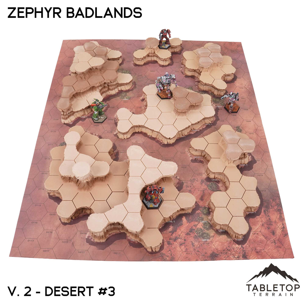 HEXTECH Zephyr Badlands Map Hill Sets - 6mm