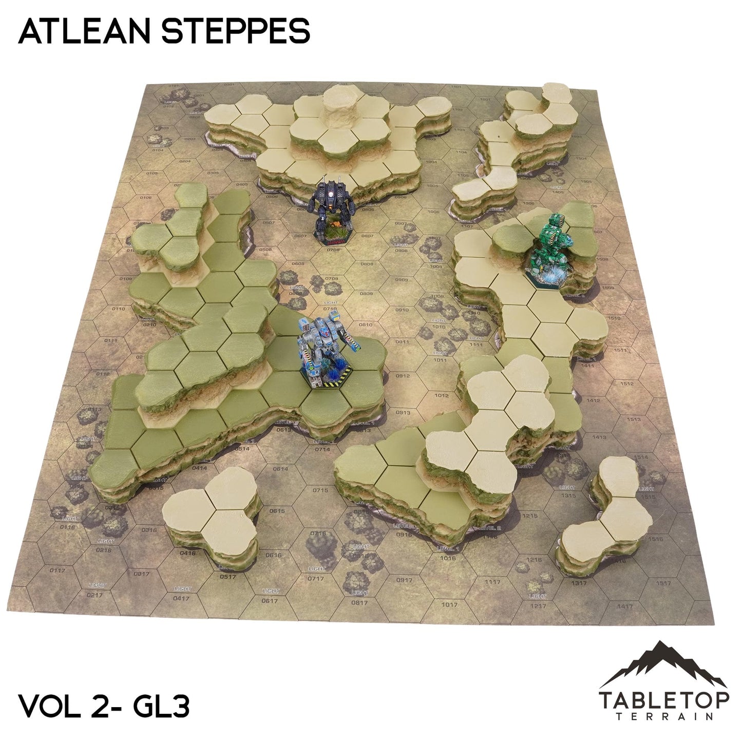 HEXTECH Atlean Steppes Map Hill Sets - 6mm
