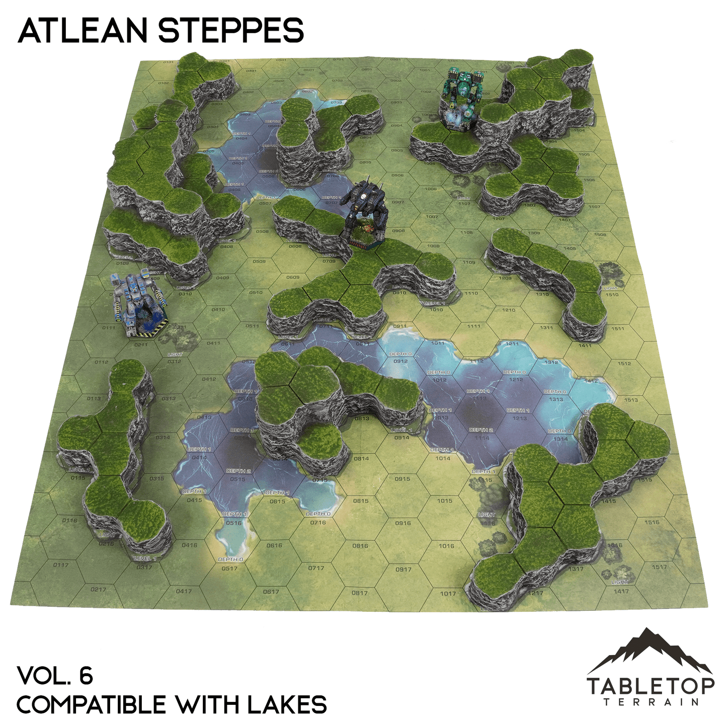 HEXTECH Atlean Steppes Map Hill Sets - 6mm