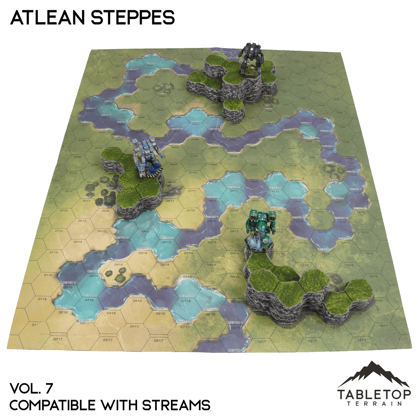 HEXTECH Atlean Steppes Map Hill Sets - 6mm