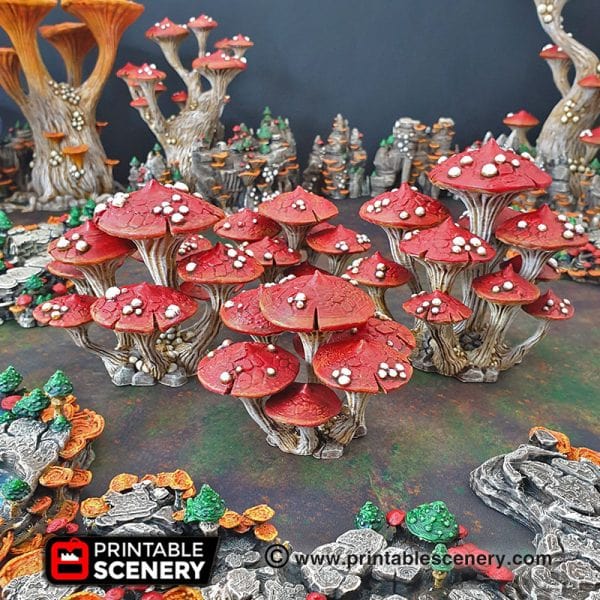 Magic Mushroom Clusters - Fantasy Scatter Terrain / Trees