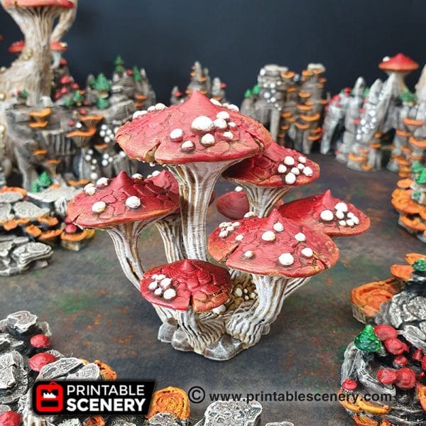 Magic Mushroom Clusters - Fantasy Scatter Terrain / Trees