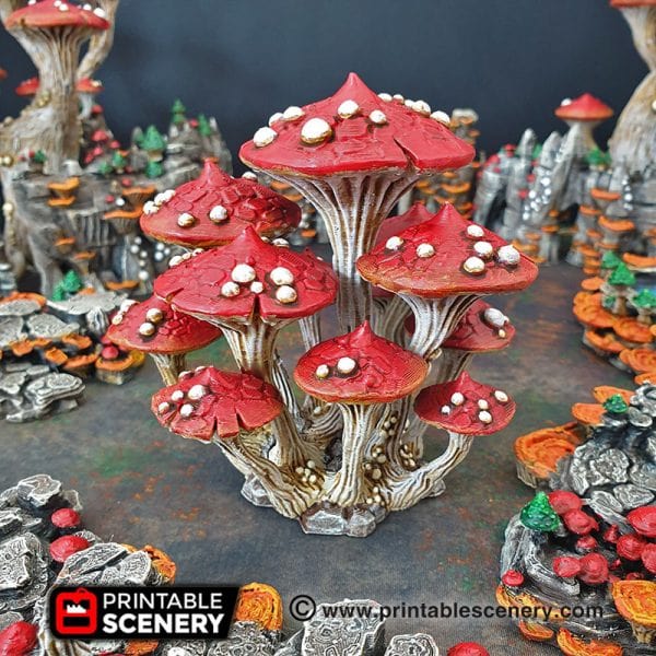 Magic Mushroom Clusters - Fantasy Scatter Terrain / Trees