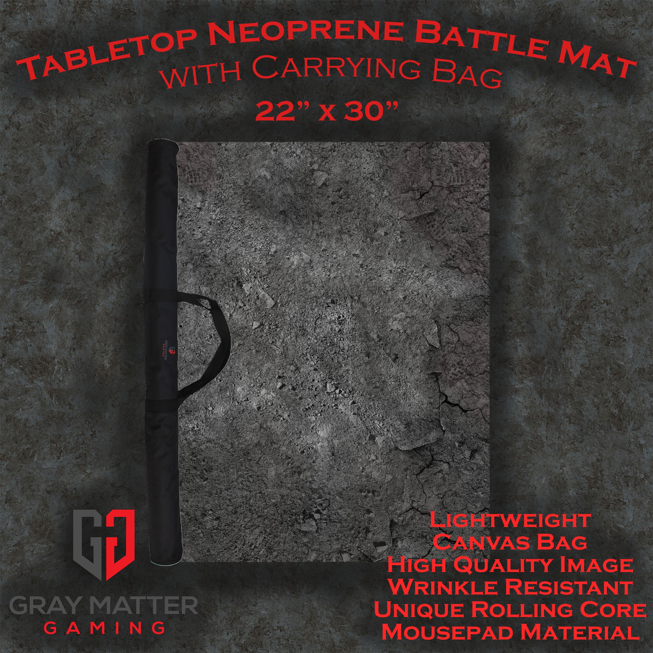 Ashen Wastelands - Neoprene Battle Mat - Warhammer, AoS, 40K, Kill Team,  MCP, Shatterpoint, Legion, More